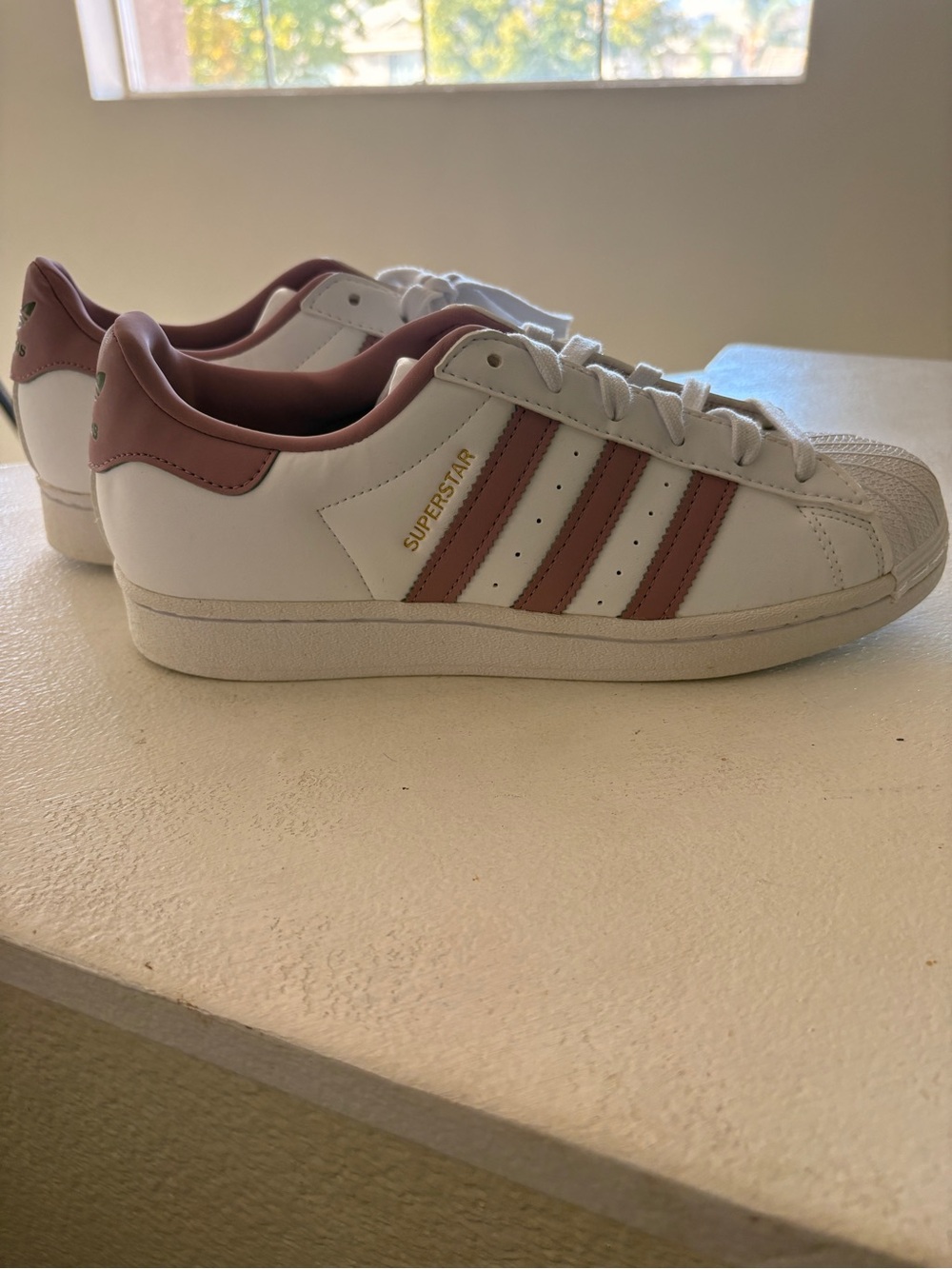 adidas Superstar Sneakers in White and Rose - NEW